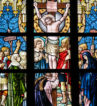 Stained Glass - Jesus on the Cross