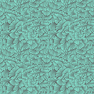 Simple And Beautiful Seamless Pattern For Design , Pastel Green Wallpaper With Swirls