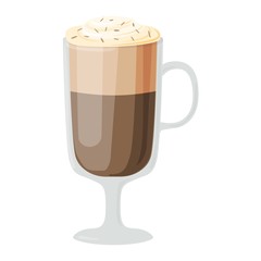 Coffee cups different cafe drinks venetian