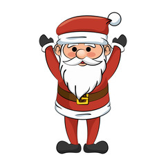 cute santa claus character vector illustration design