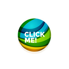 Vector abstract sphere button template
