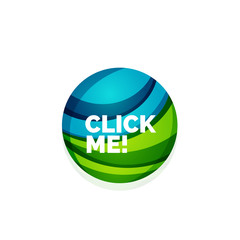 Vector abstract sphere button template