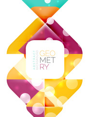 Colorful squares, geometric elements