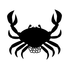 crab animal silhouette icon vector illustration design