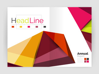 Fototapeta premium Low poly triangle business background