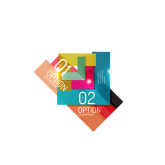 Geometric modern infographic options templates