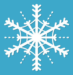 Snowflake.  icon flat style.  design elements. Vector illustration