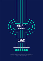 Music abstract modern poster concert vector illustration