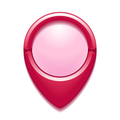 Маркер на карте, векторная иллюстрация на белом фоне