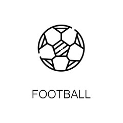 Football flat icon or logo for web design.