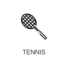 Tennis flat icon or logo for web design.