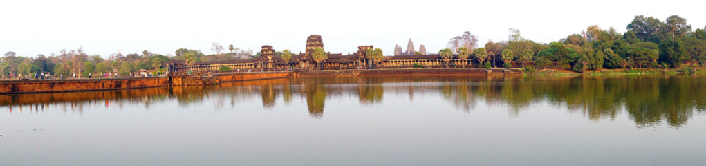 Moat and outer walls at sunset