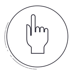 Hand gesture icon. Palm human people and communication theme. Isolated design. Vector illustration
