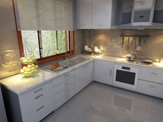 rendering kitchen room