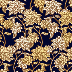 Vintage floral background, beautiful flowers, fashion pattern