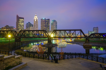Fototapeta premium View of downtown Columbus Ohio Skyline