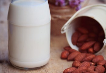 Almond milk and beans