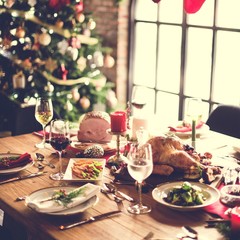 Family Together Christmas Celebration Concept