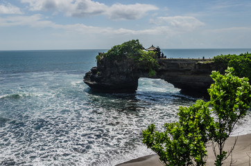 Travel to temple Tanah lot, Bali, Indonesia
