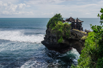 Beautiful temple Tanah Lot on the rock, Bali, Indonesia