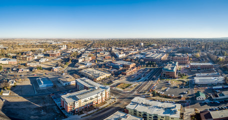 aerial cityscape panorama