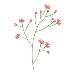 Flower icon. Decoration rustic garden floral nature plant and spring theme. Isolated design. Vector illustration