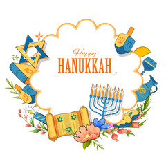 Happy Hanukkah, Jewish holiday background