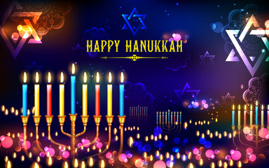 Happy Hanukkah, Jewish holiday background