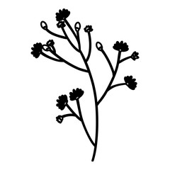 Flower icon. Decoration rustic garden floral nature plant and spring theme. Isolated design. Vector illustration