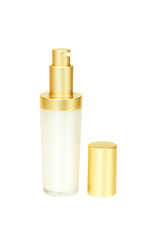 Face cream bottle isolated on white