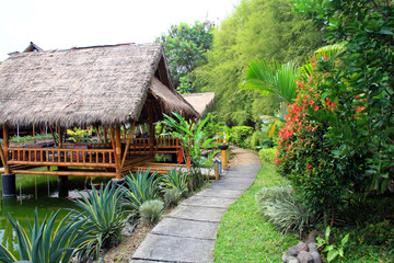 Fototapeta na wymiar nature resort in Bandung