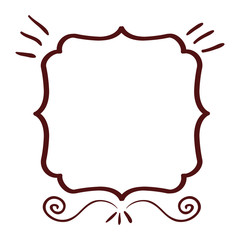 frame icon. Banner sticker badge and decorative theme. Isolated design. Vector illustration