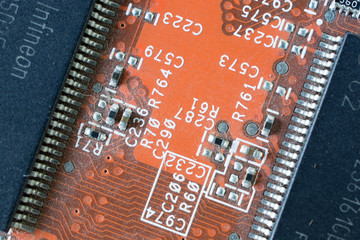 Fototapeta premium Circuit electrode Nick precise details.