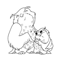 Two cute owls.