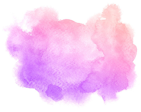 Abstract purple watercolor on white background.This is watercolor splash.It is drawn by hand.
