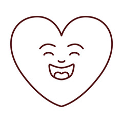 Heart shape cartoon icon. Love passion romantic and health theme. Isolated design. Vector illustration
