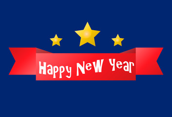Happy New Year greeting card.