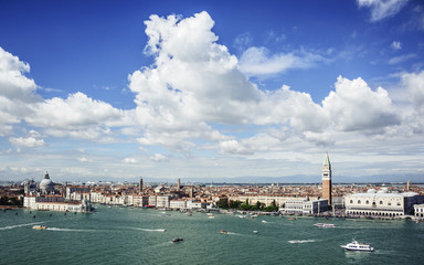 Venedig Dogenpalast Campanile, Canal Grande und Dogana del mar