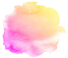 Obraz premium Abstract pink watercolor on white background.This is watercolor splash.It is drawn by hand.