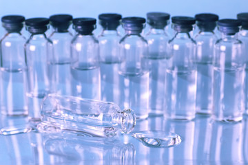 medical ampoules isolated