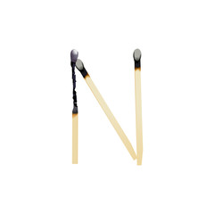 буква N на белом фоне, векторная иллюстрация