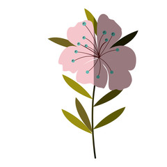 Flower icon. Decoration rustic garden floral nature plant and spring theme. Isolated design. Vector illustration