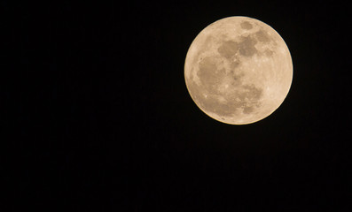 Super full moon in night sky,Blue moon
