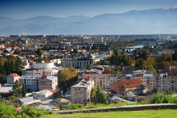View to Kutaisi Town at Georgia  - obrazy, fototapety, plakaty
