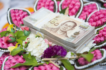 Tray of gifts from the groom in engagement ceremony