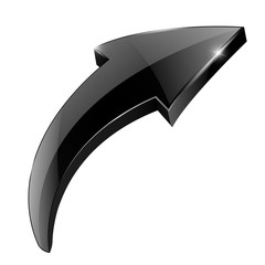 Black arrow. Shiny web icon