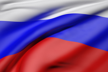 Russian Federation flag waving