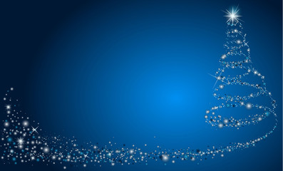 vector background with Christmas tree
