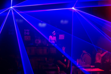 blur Abstract image of disco lights.lights in club party.