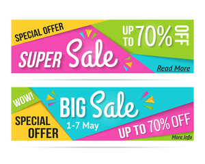 Super Sale and Big Sale Banners